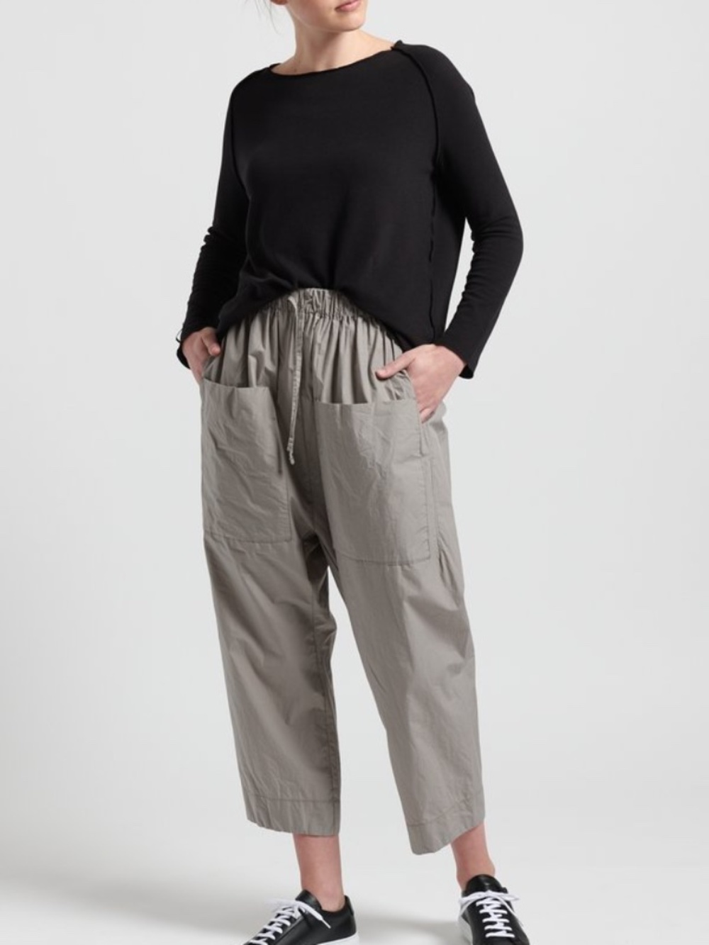 ALBUM DI FAMIGLIA The Braghe Pant TC In Grey Tissue Cotton Big Pockets Trouser S